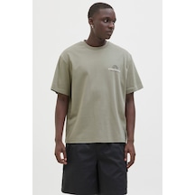 Jack & Jones Jcoathletıco Graphic Erkek T-shirt 12285727 Gri