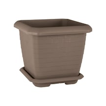 Omnipazar So-hk03 Hisar Kare Tabaklı Saksı 25.5 Litre No 3 Mocha