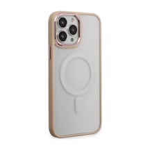 Apple iPhone  Uyumlu - 15 Pro Max Kılıf Room Magneticsafe Silikon - Pudra