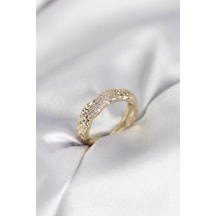 Zirkon Taşlı Puntalı Gold Renk Kadın Yüzük - Ebj260214w39581 Renkli
