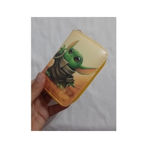 Owlbag Company Owl Bag Baby Yoda Desenli Tasarım Suni Deri Cüzdan Çok Renkli