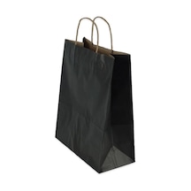 Kraft Kağıt Çanta Siyah 25 Adet 18 x 8 x 24 CM
