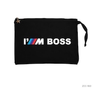 Zepplin Giyim Im Boss Siyah Clutch Astarlı Cüzdan / El Çantası