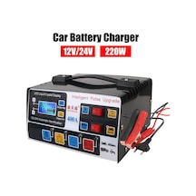 Ab Tak Yüksek Frekans Darbe Onarım Suv Kamyon Tekne Motosiklet Tam Otomatik Araç Akü Şarj Cihazı 12 V/24 V 220 W Yüksek Güç
