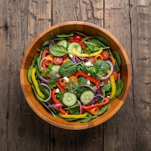 Doğal Akasya Ahşap Salata Ve Sunum Kasesi 30x13 Cm Ekstra Derin Ve Büyük Boy El Yapımı Meyvelik, Cips Ve Patlamış Mısır Servis Kasesi Açık Mavi