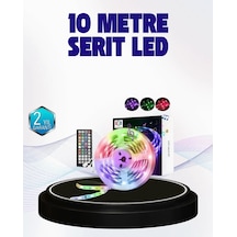 Lb Bluetooth Kontrollü Smart Şerit Led 10m Sese Duyarlı Rgb Aydınlatma