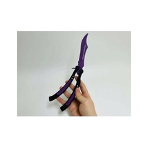 Cs2 Kelebek/butterfly Bıçak Plastik Mor Oyuncak 3d Keskin Değil