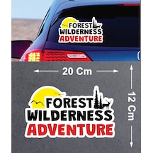 Forest Wilderness Adventure Sticker - Araba Oto Motosiklet Off Road Karavan Sticker - 00189 20x12 Cm