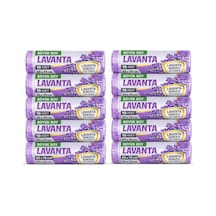 Büyük Boy Lavanta Kokulu Büzgülü Çöp Torbası, 65x70 Cm, 60 Litre, Su Geçirmez Çöp Poşeti, Kalın, 10 Paket 100 Adet Büyük Boy, 10 Paket Lavanta Kokulu