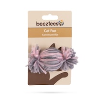 Hnrlıshp Beeztees Kedi Oyuncağı, Top, Yün, Pembe Ve Gri, 10x5x5cm
