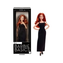 Basics Model 04 Koleksiyona Uygun Bebek, Siyah Mini Elbisesi, Botları Ve Standart Kalıp Kıyafetleriyle Eklemleri Bükülebilen, Kafası Değiştirilebilen, Kızıl Kıvırcık Saçlı, Jbh74
