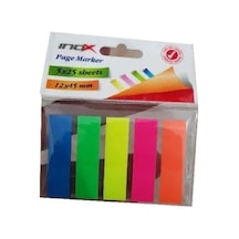 İnox 5 Renk 25 Yaprak Yapışkanlı Ayraç 30'lu Paket