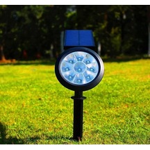 18w Led Solar Kazıklı Çim Armatür Cata Güneş Enerjili Led Işık Çim Lambası Bahçe Ağaç Çalı Duvar Aydınlatma Amber