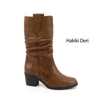 Gönderi(R) Gönderi R Kadın Taba Antik Kalın Topuklu Körüklü Hakiki Deri Çizme Gkzc13447531 Taba