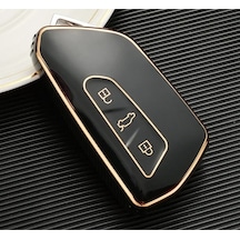 Volkswagen Uyumlu Id4 Id6 Anahtar Kılıfı Gold Siyah Renk