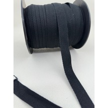 2 Cm Pamuk Balıksırtı Şerit-5 Metre-siyah/kalın