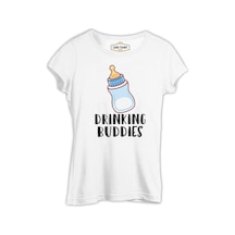 Drinking Buddies - Milk Beyaz Kadın Tshirt 001