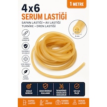 4x6 Serum Lastiği 1 Metre Doğal Lateks Sapan Lastiği Av Lastiği Turnike Dren 4/6 Mm