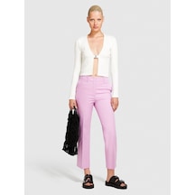 Sisley Streç Pamuklu Pileli Pantolon Kadın Sarı Pantolon - 324p4ıullf02y
