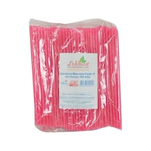 Lokmanavm Körüksüz Pipet Ayran Kola Meşrubat Pipeti 19 Cm Kırmızı 150 Adet Paket Diğer