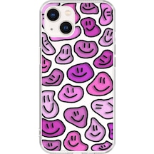 Apple Uyumlu iPhone 15 Şeffaf Kılıf Şeffaf Wallpaper 7 Tasarımlı