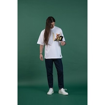 Oversize Cep Aksesuarlı Sıfır Yaka Penye Erkek T-Shirt