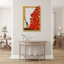 Gelincikler Ve Kayıkçı - Metal Tablo - Dec0286 86 X 125 Cm Çok Renkli