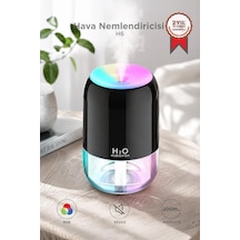 Premium Koku Yayan Ofis Gereci Hediyelik Eşya Hava Nemlendirici Buhar Makinesi 200ml H6 Siyah