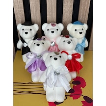 Elbiseli Strafor Ayıcık 12 Cm 6 Lı Renkli Paket Özel Gün & Organizasyon Süsü