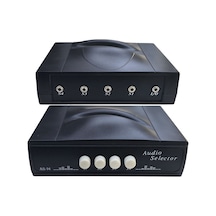 Audio Selector 4 Port Audio Ses Switch Manuel Anahtarlı Seçmeli Adaptör