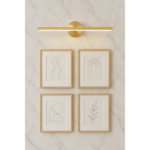 Modern Kablosuz Tak Çalıştır Ledli Pilli Aplik Eskitme Gold Sarı