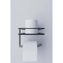 Süper Yapışkanlı Tuvalet Kağıtlığı Tutacağı Askısı Mat Metal Tuvalet Kağıtlık Banyo Aksesuar Siyah