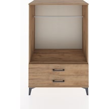Hyperion Dolap Tek Raflı 2 Çekmeceli Tek Askılı 88x44x134 Çam... Çam