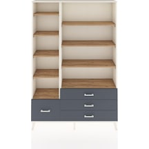 Arges Dolap 9 Raflı 4 Çekmeceli 132x30x195 Aytaşı-çam/antrasit Aytaşı
