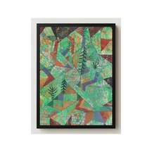 Modern Sanat Klee Orman Yapısı Çerçevesiz Poster 21x30 Cm A4 Tablo Modern Sanat Ekspresyonizm