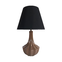 Gale Koyu Pudra Polyester Abajur Kahverengi