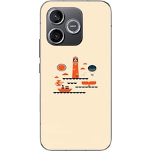 Honor 600 Uyumlu Sade Tatil Baskılı Silikon Kılıf Renkli