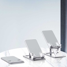 Zore H8 Tablet Telefon Standı-Gümüş Gümüş