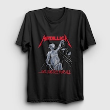 Presmono Unisex Lady Justice Metallica T-shirt Siyah