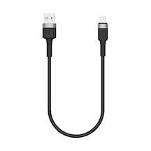 Xcc8699 27w 3a Usb-a To Lightning 30 Cm Hasır Cep Aksesuarı Hızlı Aktarım Taşınabilir Kablo