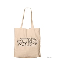 Star Wars Logo Line Kanvas Bez Çanta Çok Renkli