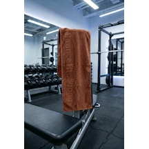Bfs Turuncu Sporcu Havlusu 30x120 %100 Pamuk - Yüksek Emicilik, Hafif Kahverengi