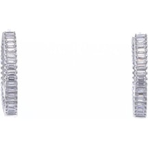 Nagıss 20 MM Halka Baget Taşlı 925 Ayar Gümüş Kadın Küpe