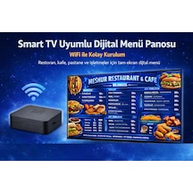Smart Tv Uyumlu Dijital Menü Panosu Modülü Wifi İle Kolay Kurulum