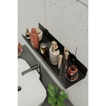 3m Ultra Güçlü Yapışkanlı Siyah Çok Amaçlı Organizer Raf, Banyo Askısı Ve Banyo Rafı Mt95sd