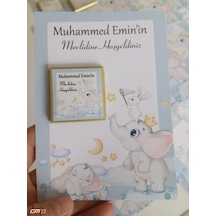 Farklı Market Hoşgeldin Bebek Çikolatası Fil Tasarım Davetiyeli Kartlı 20 Adet