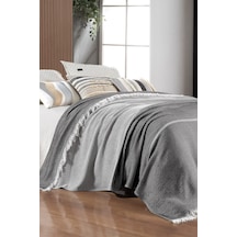 Sarev Eliot Siyah Çift Kişilik %100 Pamuk Yatak Örtüsü Siyah