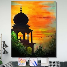 Kuşlarla Dans Sayılarla Boyama Seti - 40x50cm, Çerçeveli
