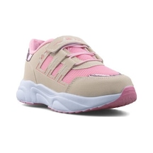Letsgo Cırtlı Yumuşak Esnek Hafif Nefes Alabilen File Kız Çocuk Sneaker Spor Ayakkabı Bej Pembe Bej - Pembe