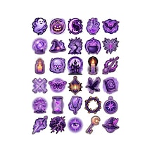 Cadılar Bayramı Gotik Sticker Seti 150 Adet - 5'li Mega Paket No13 - Laptop Defter Ajanda Çok Renkli